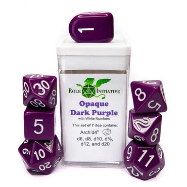 R4I - Dice - Opaque Dk Purple with lt Yellow numbers (7)
