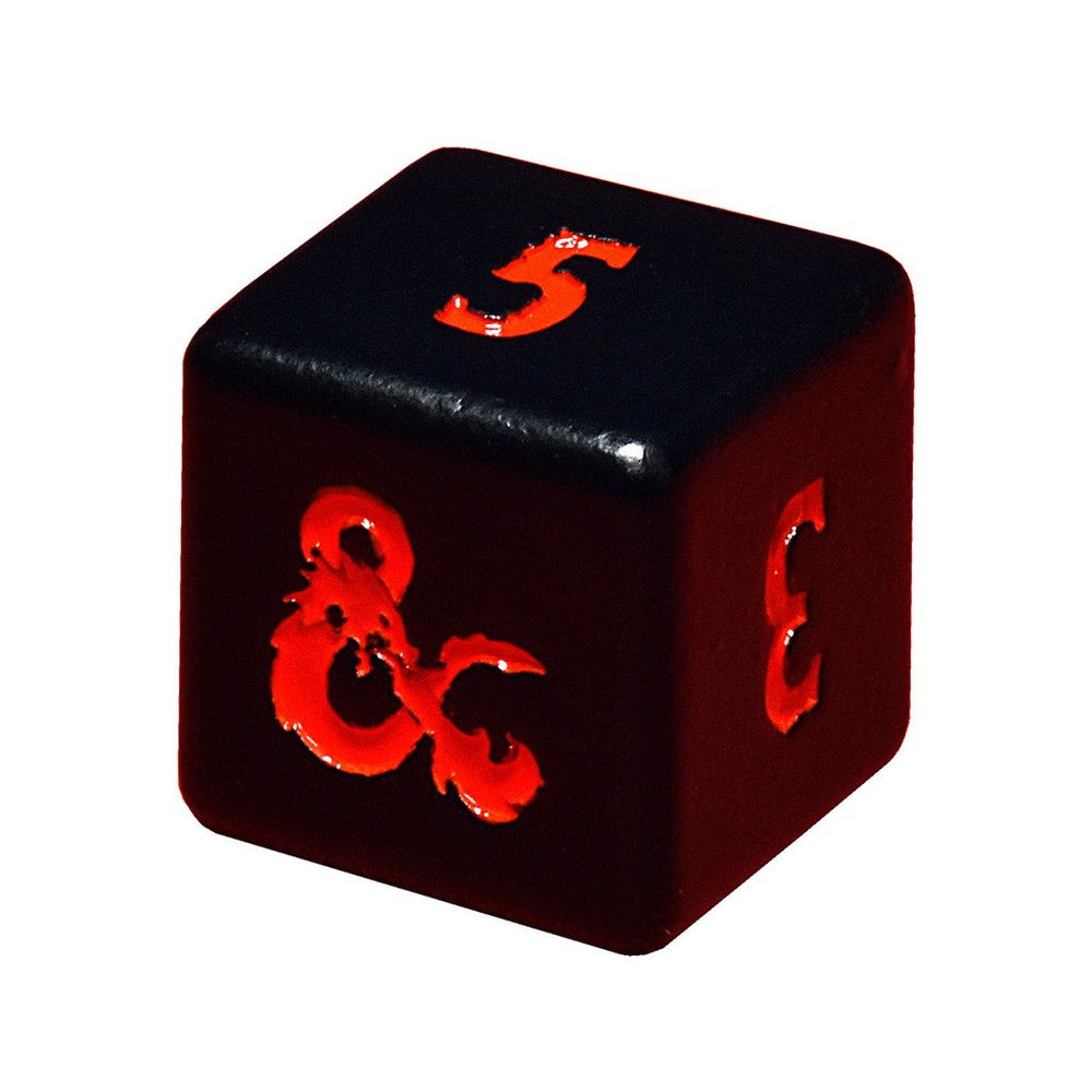 Dice - D&D - Heavy Metal D6 Reb/Black (4)