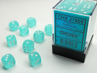 Chessex - Frosted - Teal/white (36)