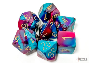 Chessex - Gemini - Purple - Teal/Gold  7 - Die Set