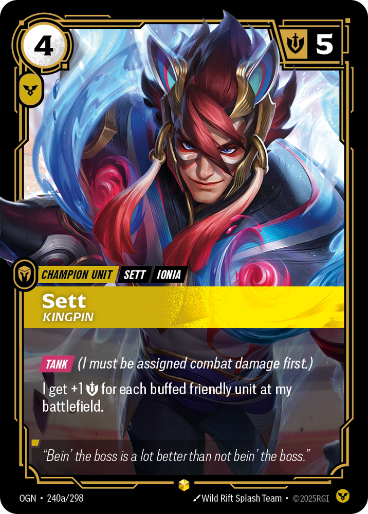 Sett, Kingpin (Origins - 240a-298)