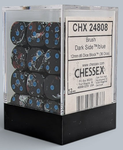 Chessex - Dice set- Brush - Dark Side/blue (36)