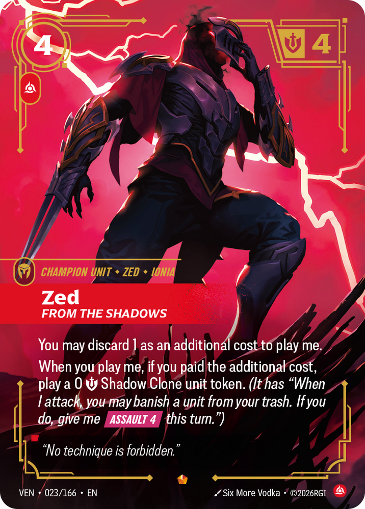 Zed, From the Shadows (Vendetta - 023-166)