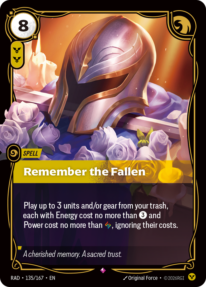 Remember the Fallen (Radiance - 135-167)