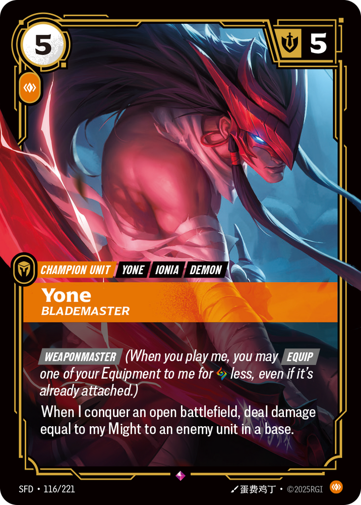 Yone, Blademaster (Spiritforged - 116-221)