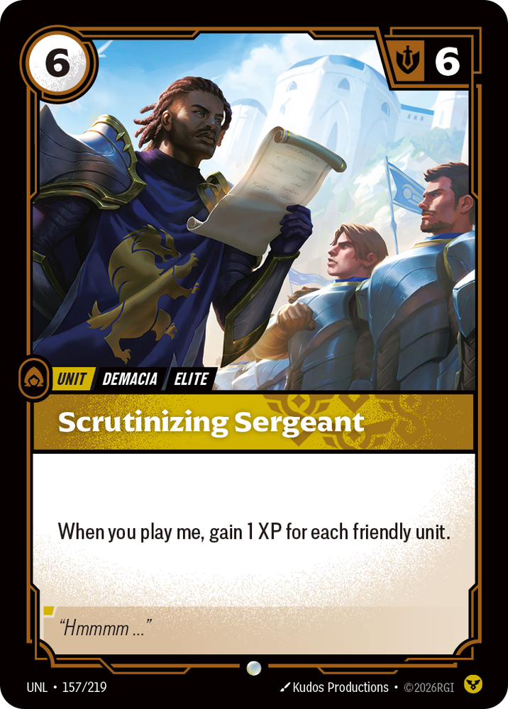 Scrutinizing Sergeant (Unleashed - 157-219)