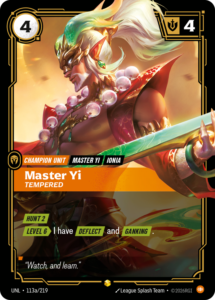 Master Yi, Tempered (Unleashed - 113a-219)