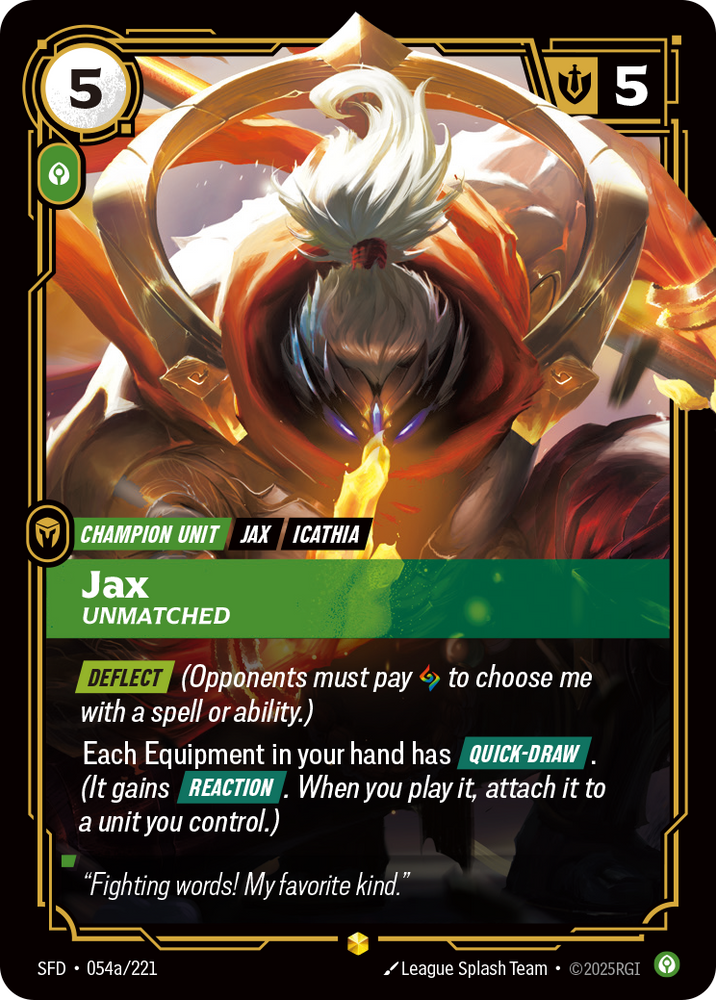 Jax, Unmatched (Spiritforged - 054a-221)