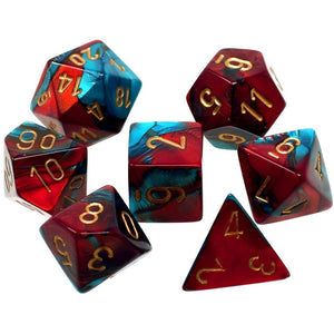 Chessex - Mini Gemini Red-Teal/Gold (7)