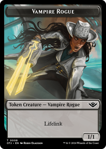 Mercenary // Vampire Rogue Double-Sided Token [Outlaws of Thunder Junction Tokens]