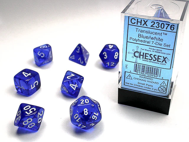 Chessex - Translucent - Blue/White