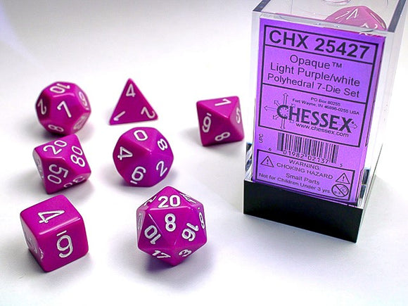 Chessex - Opaque - Light-Purple/white (7)