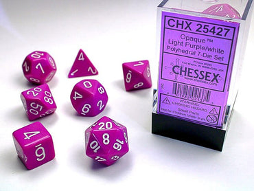Chessex - Opaque - Light-Purple/white (7)