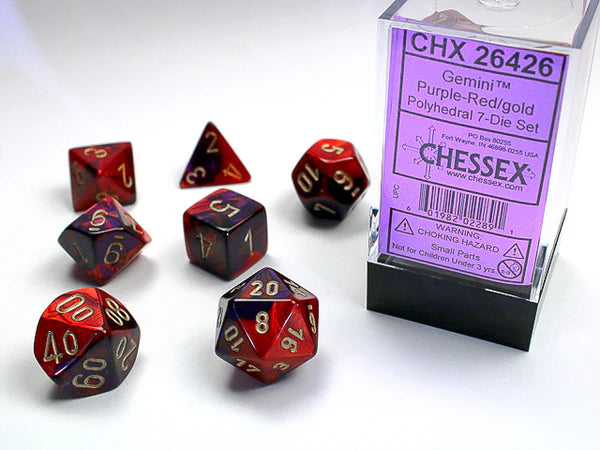 Chessex - Gemini - Purple-Red/Gold (7)