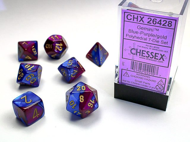 Chessex - Gemini - Blue-Purple/gold (7)