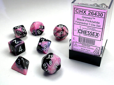 Chessex - Gemini - Black-Pink/white (7)