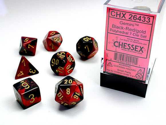 Chessex - Gemini - Black-Red/gold (7)