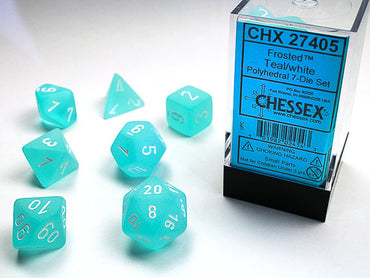 Chessex - Frosted - Teal/white (7)