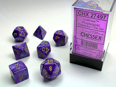 Dice - Chessex - Lustrous - Purple/Gold