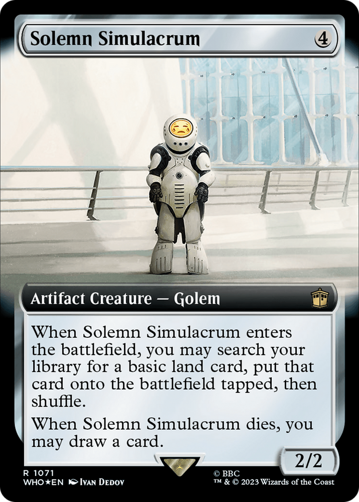 Solemn Simulacrum (Extended Art) (Surge Foil) [Doctor Who]