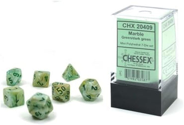 Chessex - Marble Green/Dark Green (7)