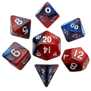MDG - Dice - Mini - Red/Blue with White Numbers