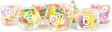 FanRoll - 16mm Resin Poly Dice Set - Fruit