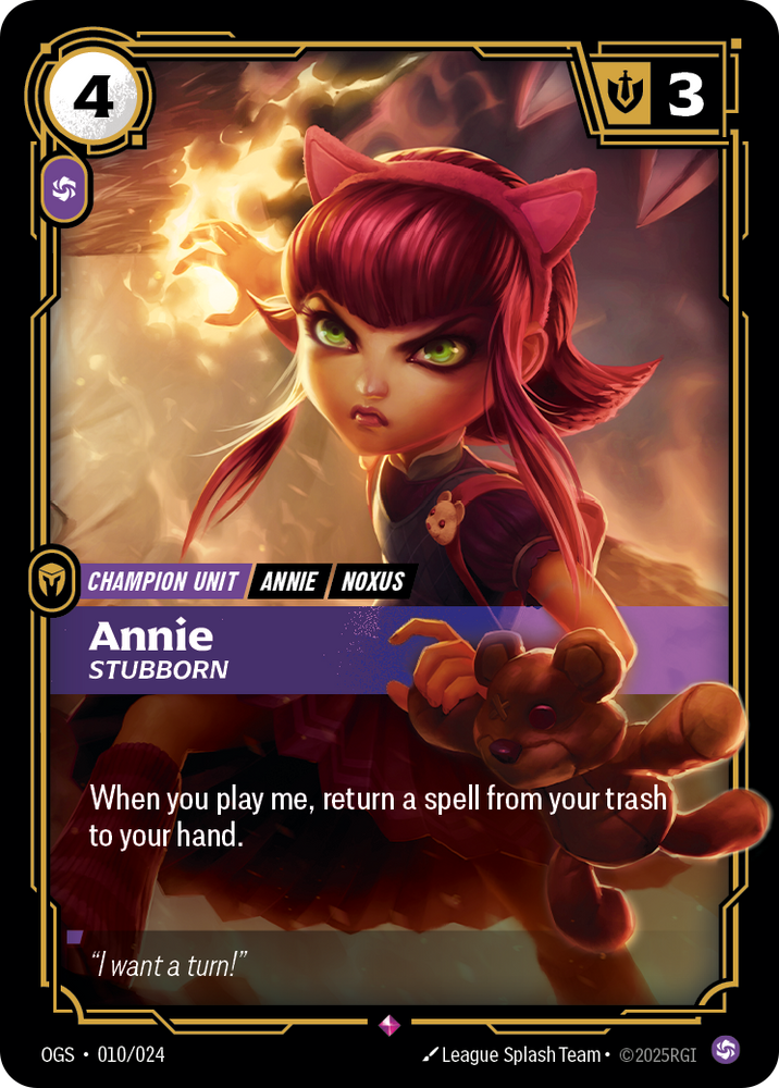 Annie, Stubborn (Proving Grounds - 010-024)