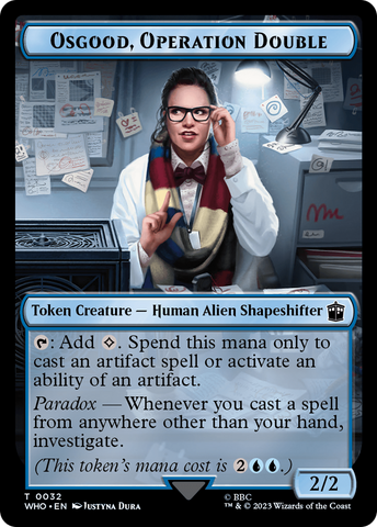 Soldier // Osgood, Operation Double Double-Sided Token (Surge Foil) [Doctor Who Tokens]