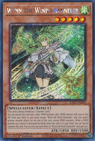 Wynn the Wind Channeler [RA01-EN018] Platinum Secret Rare