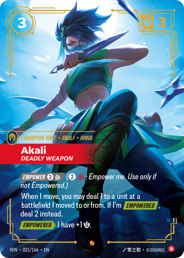 Akali, Deadly Weapon (Vendetta - 021-166)