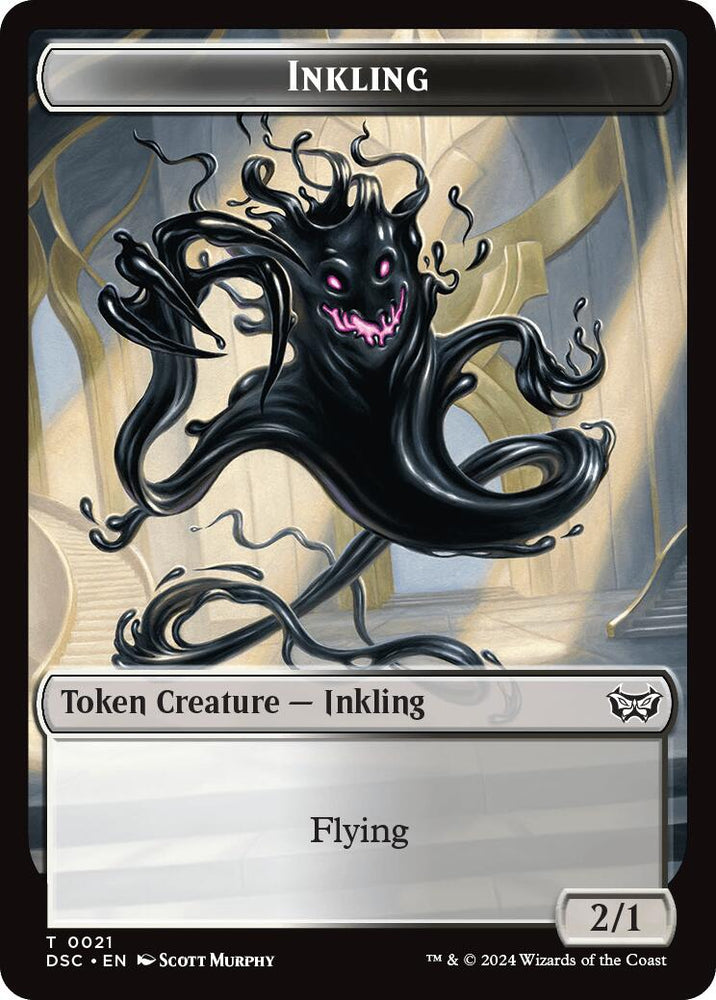 Inkling // Scarecrow Double-Sided Token [Duskmourn: House of Horror Commander Tokens]