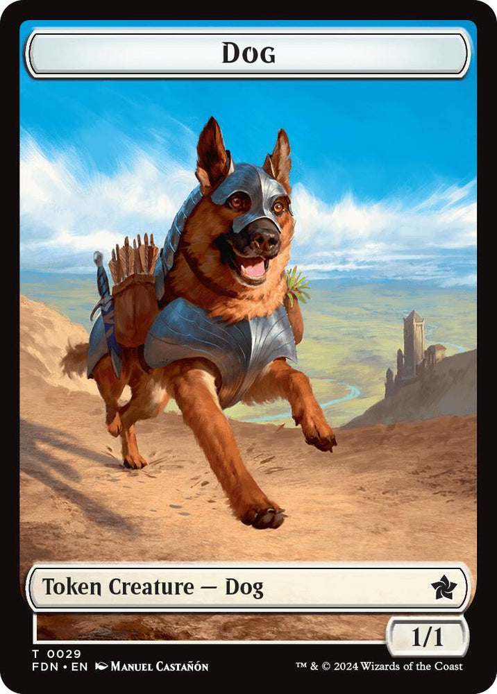 Dog // Beast (0033) Double-Sided Token [Foundations Tokens]