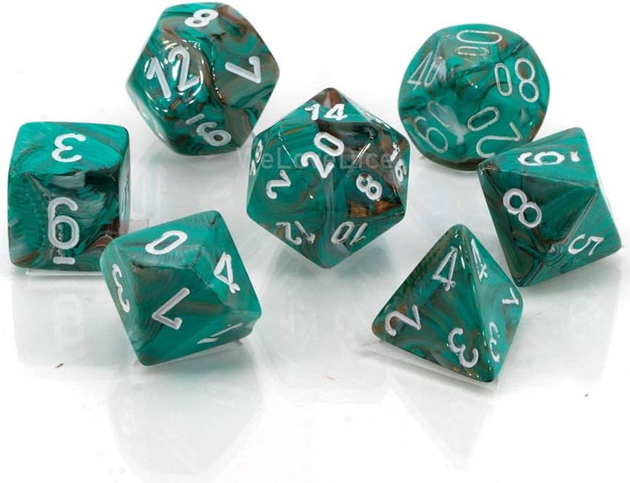 Chessex - Marble Oxi-Copper/White (7)