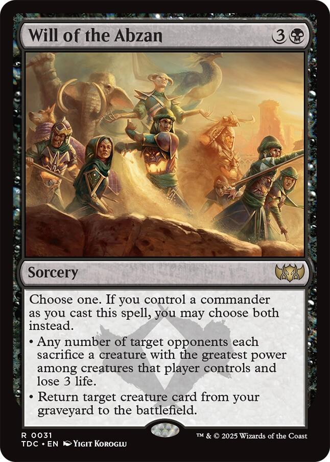 Will of the Abzan [Tarkir: Dragonstorm Commander]