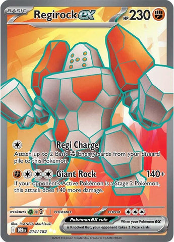 Regirock ex (214/182) [Scarlet & Violet: Destined Rivals]