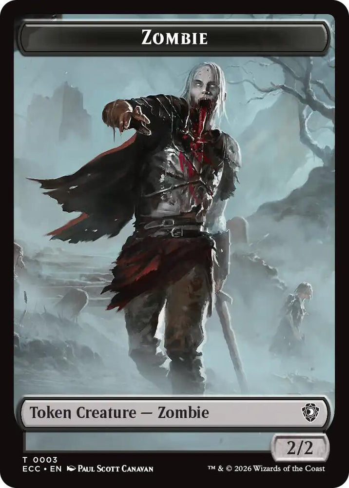Zombie // Snake Double-Sided Token [Lorwyn Eclipsed Tokens]