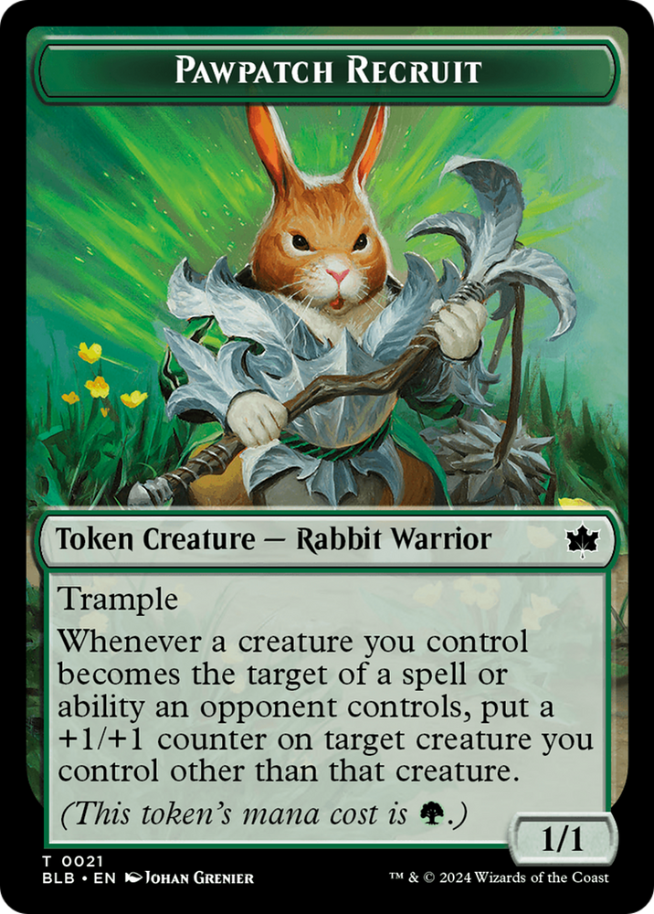 Pawpatch Recruit Token [Bloomburrow Tokens]