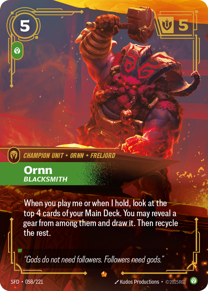 Ornn, Blacksmith (Spiritforged - 058-221)