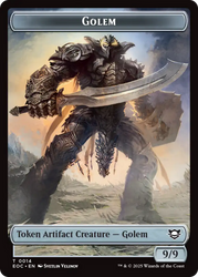 Gnome // Golem (0014) Double-Sided Token [Edge of Eternities Commander Tokens]