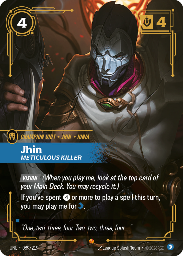 Jhin, Meticulous Killer (Unleashed - 089-219)