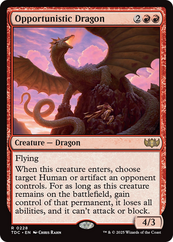 Opportunistic Dragon [Tarkir: Dragonstorm Commander]