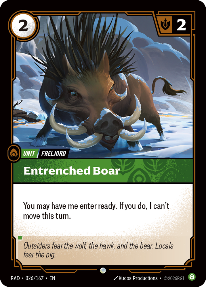 Entrenched Boar (Radiance - 026-167)