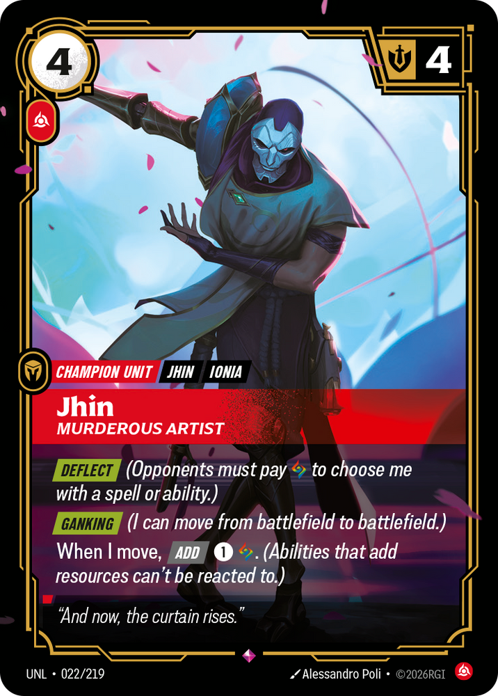 Jhin, Murderous Artist (Unleashed - 022-219)