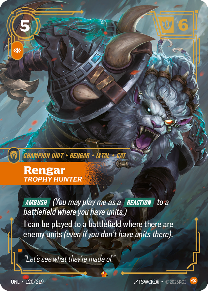 Rengar, Trophy Hunter (Unleashed - 120-219)