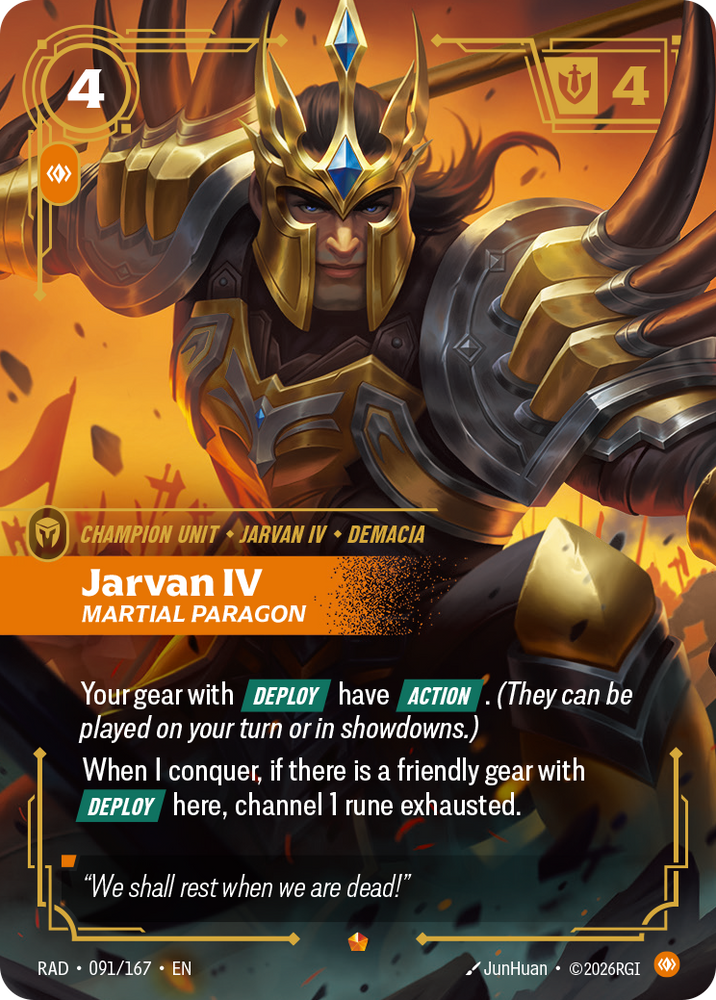 Jarvan IV, Martial Paragon (Radiance - 091-167)