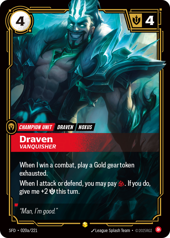 Draven, Vanquisher (Spiritforged - 020a-221)