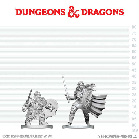 Nolzur's Marvelous Miniatures - Dwarf Fighter & Orc Paladin