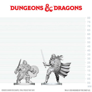 Nolzur's Marvelous Miniatures - Dwarf Fighter & Orc Paladin