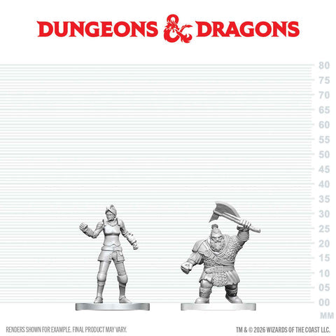 Nolzur's Marvelous Miniatures - Cultist of Bane & Dwarf Zhentilar Soldier